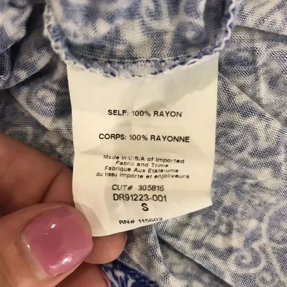 Lush Casual Maxi Dress Blue Cotton Stretch Size S - Picture 6 of 8